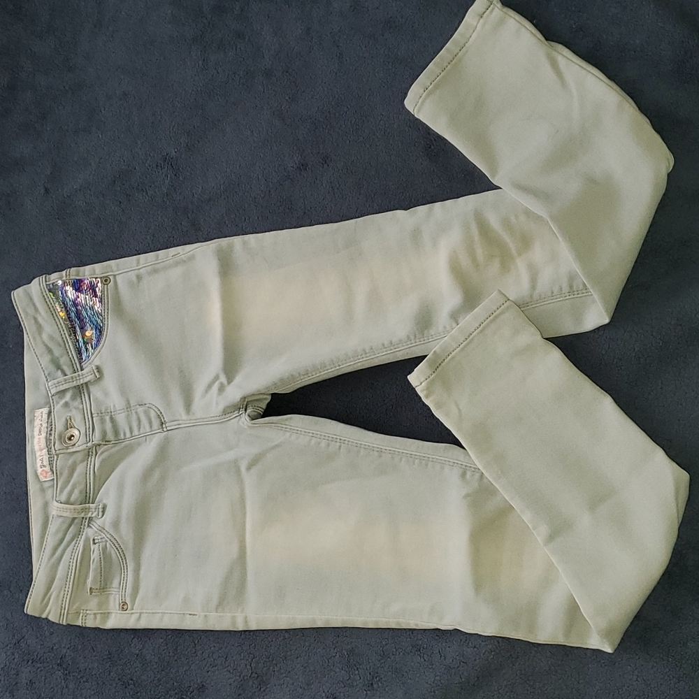 Sequin stretchy skinny jeans size 10/12
